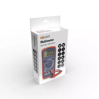 Multimetru Solight, max. AC 600V/10A, max. DC 600V/10A, test diode, buzzer, hFE, capacitanță, rezistență