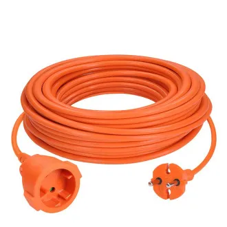 Cablu flexibil Solight 1z - conector, 15m, 2 x 1, 5mm2, portocaliu