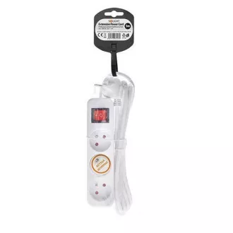 Prelungitor Solight 3m, 3 prize, întrerupător, 16A/3680W, PVC, alb Prelungitor Solight 3m, 3 prize, întrerupător, 16A/3680W, PVC, alb