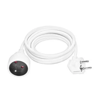 Prelungitor Solight 5m, 1 priză, 16A/3680W, PVC, alb