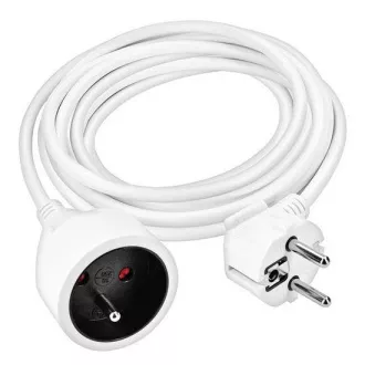 Prelungitor Solight 5m, 1 priză, 16A/3680W, PVC, alb