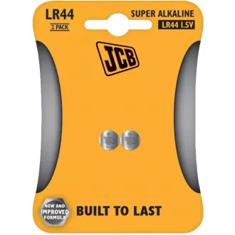 Baterii alcaline JCB LR44, blister 2 buc.