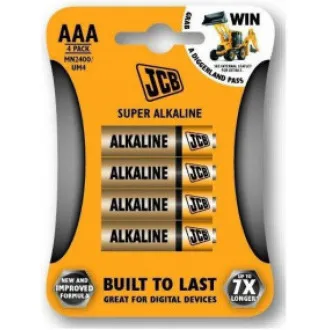 Baterie alcalină JCB SUPER LR03, blister 4 buc.