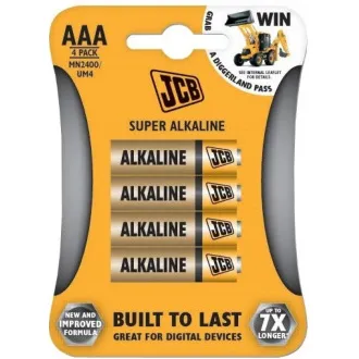 Baterie alcalină JCB SUPER LR03, blister 4 buc.