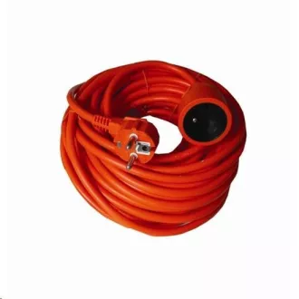 Prelungitor Solight - conector, 1 priză, 20m, 3 x 1, 5mm2, portocaliu
