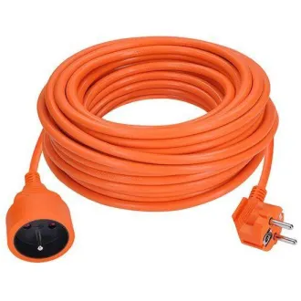 Prelungitor Solight - conector, 1 priză, 20m, 3 x 1, 5mm2, portocaliu