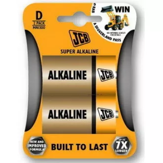 Baterie alcalină JCB SUPER LR20, blister 2 buc