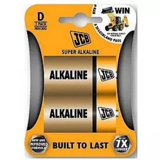 Baterie alcalină JCB SUPER LR20, blister 2 buc