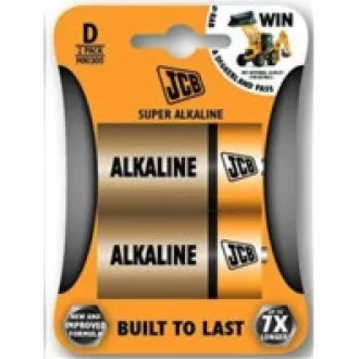 Baterie alcalină JCB SUPER LR20, blister 2 buc