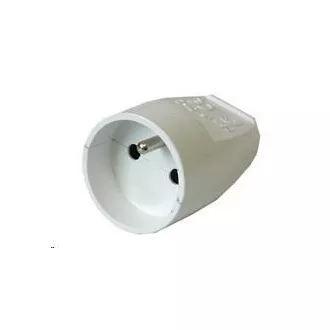 Priză Solight dreaptă, IP20, albă Priză Solight dreaptă, IP20, albă