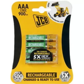 JCB RTU NiMH AAA / R03, 900mAh, preîncărcat, blister 4 buc.