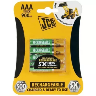 JCB RTU NiMH AAA / R03, 900mAh, preîncărcat, blister 4 buc.
