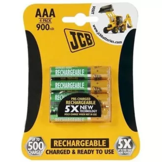 JCB RTU NiMH AAA / R03, 900mAh, preîncărcat, blister 4 buc.