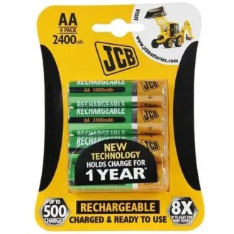 JCB RTU NiMH AA / R06, min.2400mAh, preîncărcat, blister 4 buc.
