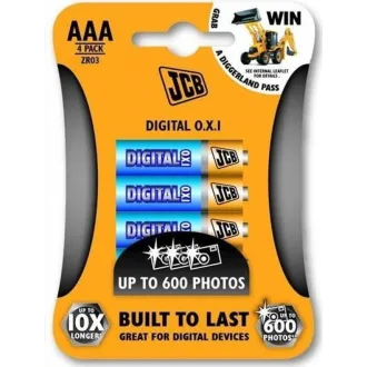Baterie alcalină JCB OXI DIGITAL LR03, blister 4 buc.