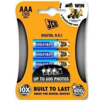 Baterie alcalină JCB OXI DIGITAL LR03, blister 4 buc.
