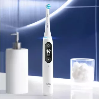 Set de periuțe de dinți electrice Oral-B iO Series 6 Duo White & Pink Sand, 5 moduri, AI, temporizator