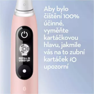 Set de periuțe de dinți electrice Oral-B iO Series 6 Duo White & Pink Sand, 5 moduri, AI, temporizator