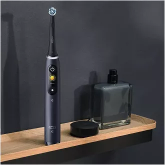 Periuță de dinți electrică Oral-B iO8 Black Onyx, magnetică, 6 moduri, temporizator, senzor de presiune, carcasă, negru