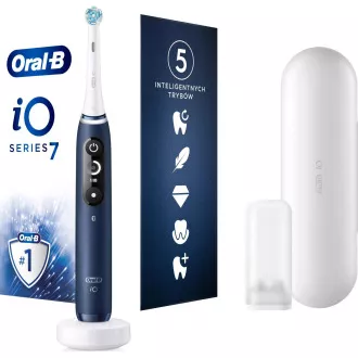 Periuță de dinți electrică Oral-B iO Series 7 Sapphire, 5 moduri, husă de călătorie, stație de încărcare rapidă