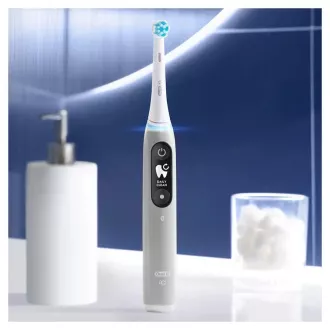 Periuță de dinți electrică Oral-B iO Series 6 Grey Opal, magnetică, 5 moduri, senzor de presiune, AI, husă Periuță de dinți electrică Oral-B iO Series 6 Grey Opal, magnetică, 5 moduri, senzor de presiune, AI, husă