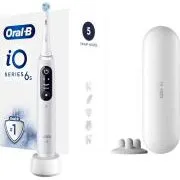Periuță de dinți electrică Oral-B iO Series 6, 5 moduri, temporizator, senzor de presiune, aplicație mobilă, alb