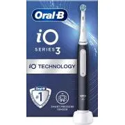 Periuță de dinți electrică Oral-B iO Series 3 Matt Black, magnetică, 3 moduri, senzor de presiune - Despachetat