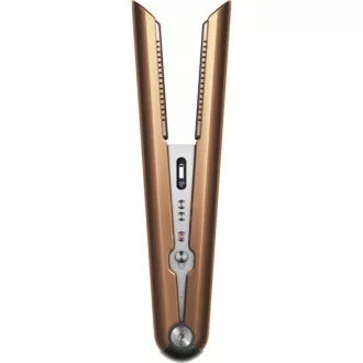 Placă de îndreptat pentru păr Dyson Corrale HS07, 200 W, 3 niveluri de temperatură, control inteligent al temperaturii, afișaj OLED, cupru/argintiu