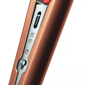 Placă de îndreptat pentru păr Dyson Corrale HS07, 200 W, 3 niveluri de temperatură, control inteligent al temperaturii, afișaj OLED, cupru/argintiu