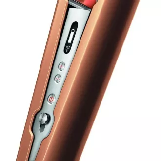 Placă de îndreptat pentru păr Dyson Corrale HS07, 200 W, 3 niveluri de temperatură, control inteligent al temperaturii, afișaj OLED, cupru/argintiu