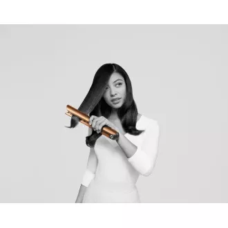 Placă de îndreptat pentru păr Dyson Corrale HS07, 200 W, 3 niveluri de temperatură, control inteligent al temperaturii, afișaj OLED, cupru/argintiu