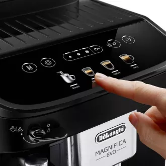 DeLonghi Magnifica Evo ECAM 290.21.B, mașină de cafea automată, cu măcinător încorporat, 1450 W, 15 bar, oprire automată, negru