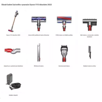 Aspirator Dyson V10 Absolute (2022), 1600 W, baterie, filtru HEPA, reglare putere