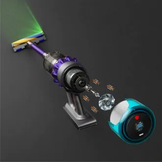 Aspirator vertical Dyson Gen5detect Absolute Purple/Silver, fără fir, 280 AW, filtru HEPA, afișaj LED