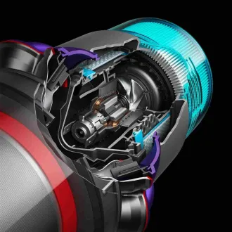 Aspirator vertical Dyson Gen5detect Absolute Purple/Silver, fără fir, 280 AW, filtru HEPA, afișaj LED