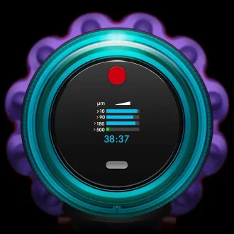 Aspirator vertical Dyson Gen5detect Absolute Purple/Silver, fără fir, 280 AW, filtru HEPA, afișaj LED