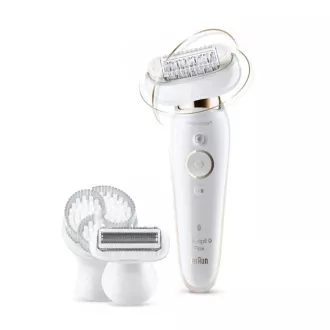 Epilator Braun Silk-épil 9 Flex SES 9030 3D, rezistent la apa, tehnologie SensoSmart, maner ergonomic, alb/auriu Epilator Braun Silk-épil 9 Flex SES 9030 3D, rezistent la apa, tehnologie SensoSmart, maner ergonomic, alb/auriu