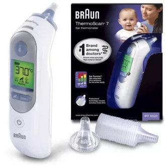 Termometru fără contact Braun IRT 6520 ThermoScan 7, digital, ureche, memorie pentru 9 măsurători Termometru fără contact Braun IRT 6520 ThermoScan 7, digital, ureche, memorie pentru 9 măsurători