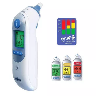 Termometru fără contact Braun IRT 6520 ThermoScan 7, digital, ureche, memorie pentru 9 măsurători Termometru fără contact Braun IRT 6520 ThermoScan 7, digital, ureche, memorie pentru 9 măsurători