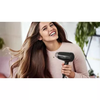 Uscător de păr Philips BHC010/00 EssentialCare, 1200 W, aer rece, 3 viteze, 3 temperaturi, negru