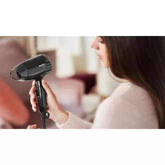 Uscător de păr Philips BHC010/00 EssentialCare, 1200 W, aer rece, 3 viteze, 3 temperaturi, negru