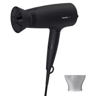 Uscător de păr Philips Series 3000 BHD308/10, 1600 W, 3 temperaturi și viteze, atașament ThermoProtect, negru