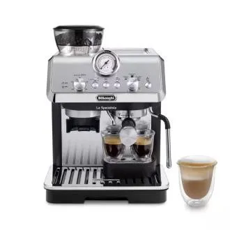 Aparat de cafea cu pârghie DeLonghi La Specialista Arte, 1400 W, râșniță încorporată, duză pentru abur MyLatte Aparat de cafea cu pârghie DeLonghi La Specialista Arte, 1400 W, râșniță încorporată, duză pentru abur MyLatte