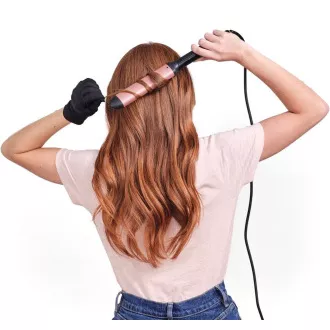 Ondulator de păr BaByliss C457E, 6 niveluri de putere, negru / auriu roz Ondulator de păr BaByliss C457E, 6 niveluri de putere, negru / auriu roz