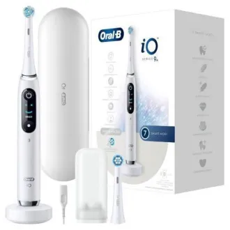 Periuță de dinți electrică Oral-B iO Series 9N, cronometru, senzor de presiune, 7 programe, inteligență artificială, aplicație mobilă, albă