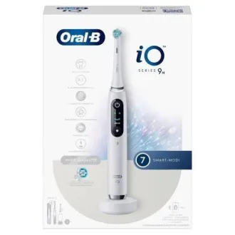 Periuță de dinți electrică Oral-B iO Series 9N, cronometru, senzor de presiune, 7 programe, inteligență artificială, aplicație mobilă, albă