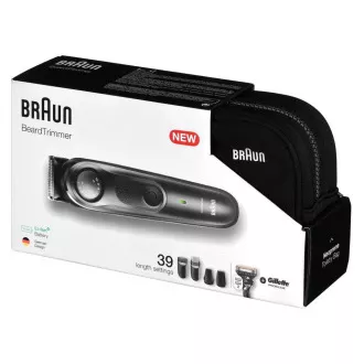 Aparat de tuns barba Braun BT7940, 0,5-20 mm, reîncărcabilă, 4 accesorii   Gillette, gri