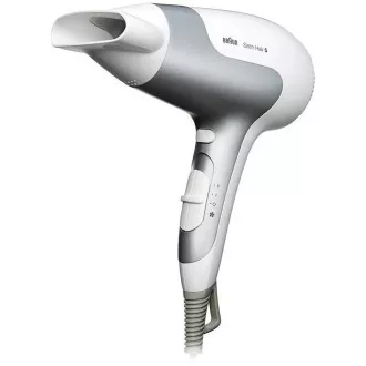 Uscător de păr Braun Satin Hair 5 HD580, 2500 W, 2 viteze, 3 temperaturi, bucla de agățat, alb