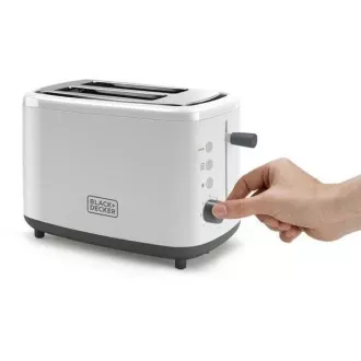 Prăjitor de pâine Black Decker BXTO820E, 820 W, 2 prăjitoare de pâine, control de prăjire, alb Prăjitor de pâine Black Decker BXTO820E, 820 W, 2 prăjitoare de pâine, control de prăjire, alb
