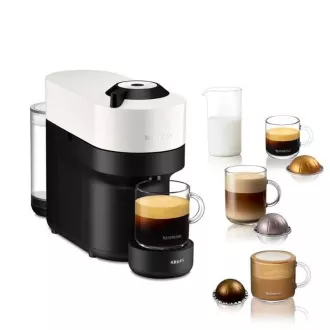 Aparat de cafea cu capsule Krups Nespresso XN920110 Vertuo Pop, 1500 W, Wi-Fi. Bluetooth, 4 dimensiuni de cafea, alb - Despachetat
